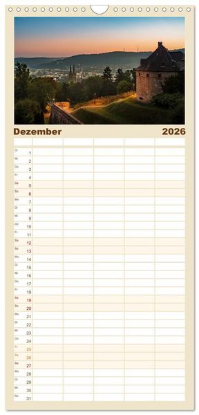 Produktbild: Familienplaner 2026 - M&auml;rchenhaftes Marburg mit 5 Spalten (Wandkalender, 21 x 45 cm) CALVENDO