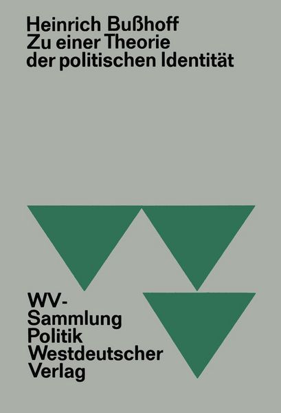 Produktbild: Zu einer Theorie der politischen Identit&auml;t
