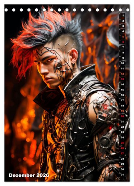 Produktbild: CYBERPUNK Urcoole Typen (Tischkalender 2026 DIN A5 hoch), CALVENDO Monatskalender