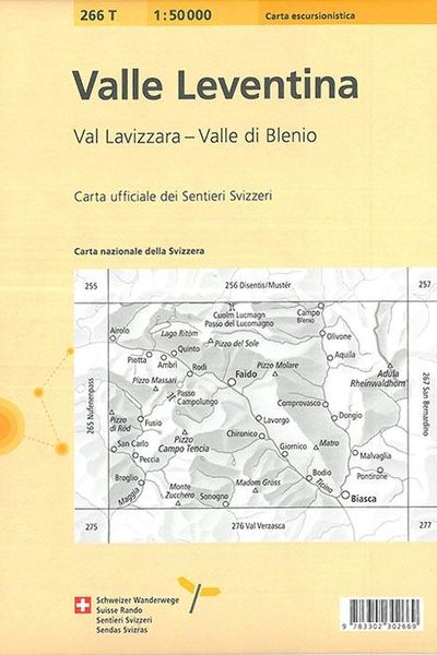Produktbild: 266T Valle Leventina Wanderkarte