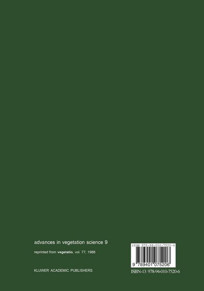 Produktbild: Temporal and spatial patterns of vegetation dynamics