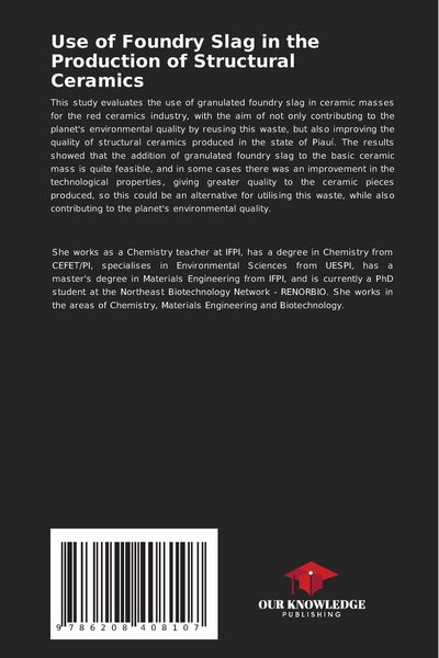 Produktbild: Use of Foundry Slag in the Production of Structural Ceramics