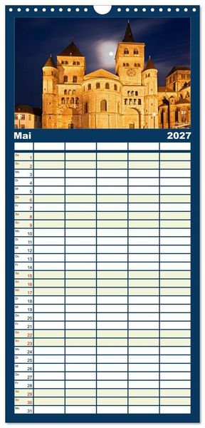 Produktbild: Familienplaner 2027 - R&Ouml;MERSTADT TRIER mit 5 Spalten (Wandkalender, 21 x 45 cm) CALVENDO