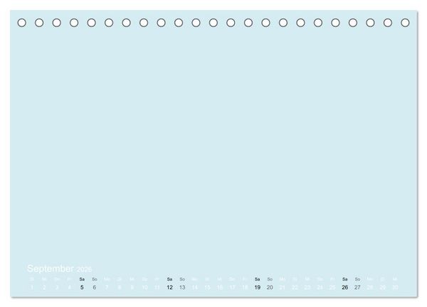 Produktbild: Bastelkalender - hell Blau (Tischkalender 2026 DIN A5 quer), CALVENDO Monatskalender