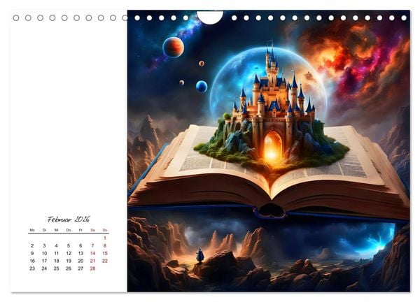Produktbild: Fantastische surreale B&uuml;cherwelten (Wandkalender 2026 DIN A4 quer), CALVENDO Monatskalender