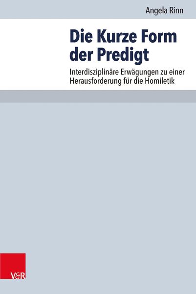 Produktbild: Die Kurze Form der Predigt