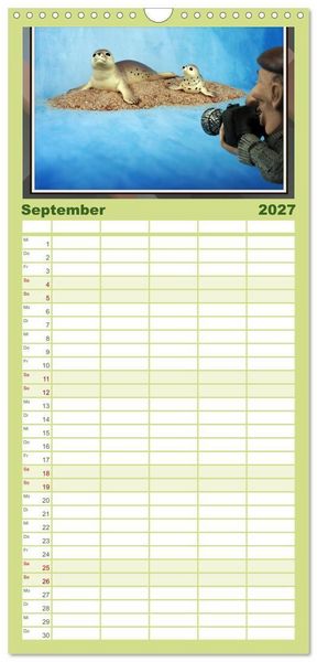 Produktbild: Familienplaner 2027 - Fotograf auf Pirsch - ein Kinderkalender mit 5 Spalten (Wandkalender, 21 x 45 cm) CALVENDO