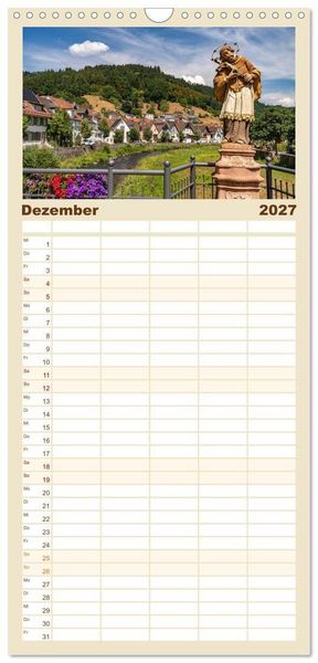 Produktbild: Familienplaner 2027 - Schwarzwald - Ferienregion Kinzigtal mit 5 Spalten (Wandkalender, 21 x 45 cm) CALVENDO
