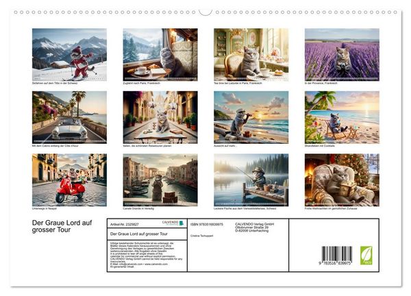 Produktbild: Der Graue Lord auf grosser Tour (hochwertiger Premium Wandkalender 2027 DIN A2 quer), Kunstdruck in Hochglanz