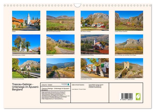 Produktbild: Trascau-Gebirge - Unterwegs im Apuseni-Bergland (Wandkalender 2026 DIN A3 quer), CALVENDO Monatskalender