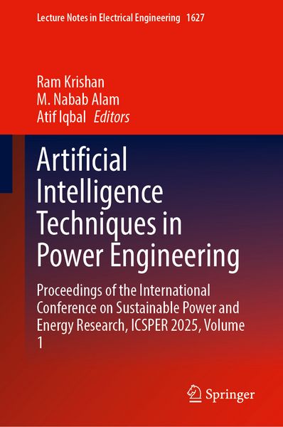 Produktbild: Artificial Intelligence Techniques in Power Engineering