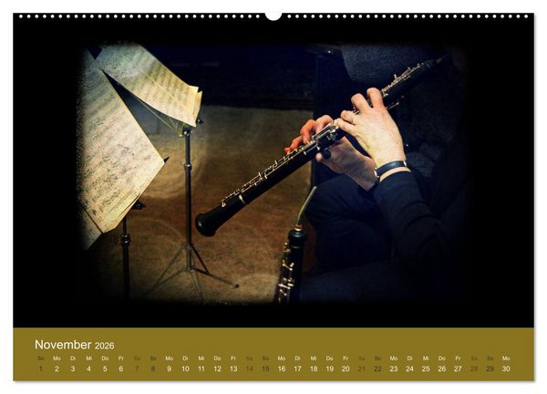 Produktbild: Klangbilder Instrumental-KUNST (Wandkalender 2026 DIN A2 quer), CALVENDO Monatskalender