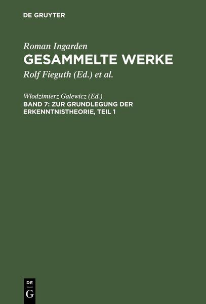 Produktbild: Zur Grundlegung der Erkenntnistheorie