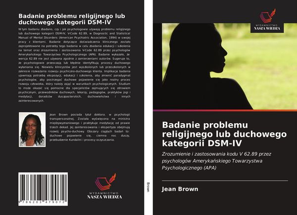 Produktbild: Badanie problemu religijnego lub duchowego kategorii DSM-IV
