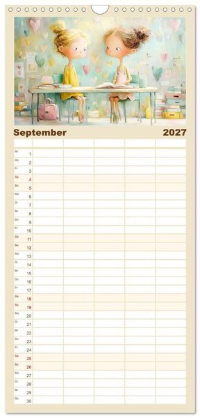 Produktbild: Familienplaner 2027 - Herzensmomente. Beste Freundinnen in Liebe verbunden mit 5 Spalten (Wandkalender, 21 x 45 cm) CALVENDO