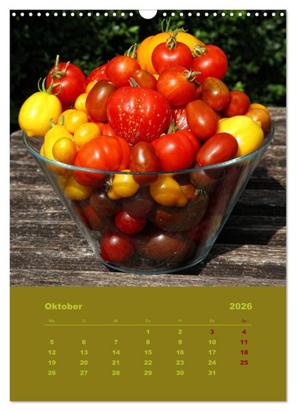 Produktbild: Tomaten - Alles BIO! (Wandkalender 2026 DIN A3 hoch), CALVENDO Monatskalender