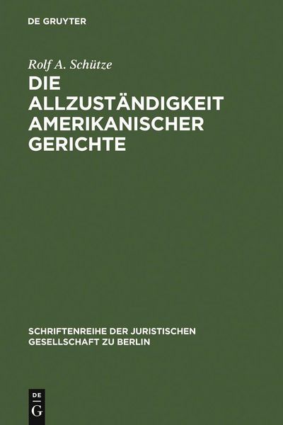 Produktbild: Die Allzust&auml;ndigkeit amerikanischer Gerichte