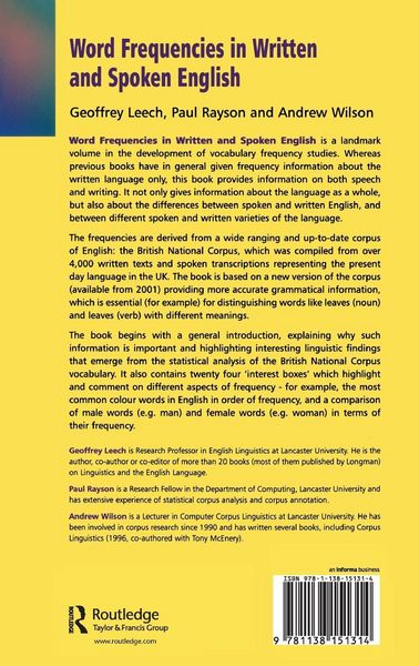Produktbild: Word Frequencies in Written and Spoken English