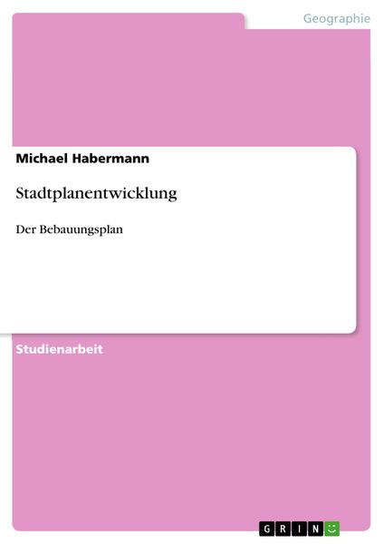 Produktbild: Stadtplanentwicklung