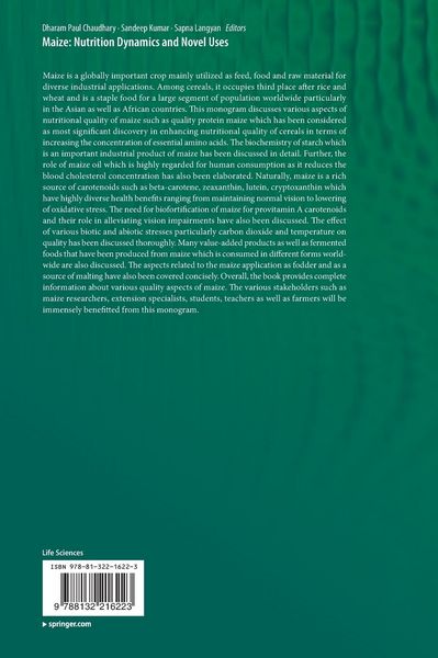Produktbild: Maize: Nutrition Dynamics and Novel Uses