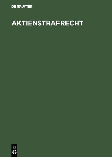 Produktbild: Aktienstrafrecht