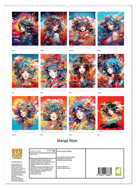 Produktbild: Manga Style (hochwertiger Premium Wandkalender 2026 DIN A2 hoch), Kunstdruck in Hochglanz
