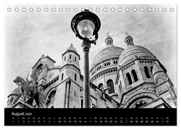 Produktbild: Streifzug durch Paris (Tischkalender 2026 DIN A5 quer), CALVENDO Monatskalender
