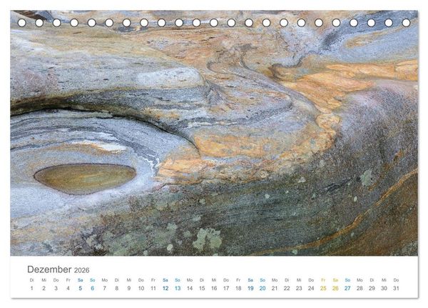 Produktbild: Die Natur als K&uuml;nstlerin - Sch&ouml;nheit der Steine (Tischkalender 2026 DIN A5 quer), CALVENDO Monatskalender