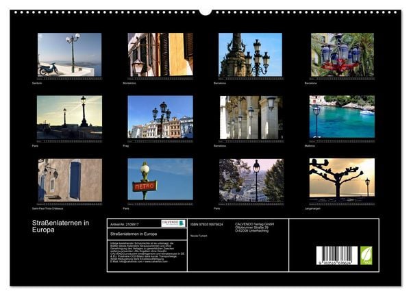 Produktbild: Stra&szlig;enlaternen in Europa (hochwertiger Premium Wandkalender 2026 DIN A2 quer), Kunstdruck in Hochglanz