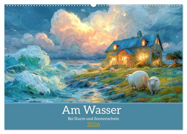 Am Wasser - Bei Sturm und Sonnenschein (Wandkalender 2026 DIN A2 quer), CALVENDO Monatskalender