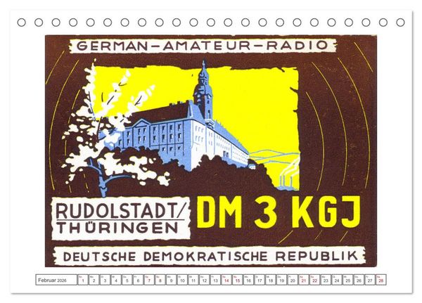 Produktbild: DDR Amateurfunk Historische Karten (Tischkalender 2026 DIN A5 quer), CALVENDO Monatskalender