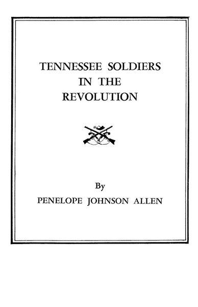 Produktbild: Tennessee Soldiers in the Revolution