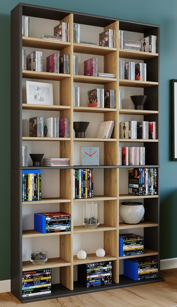 Produktbild: Holz CD DVD Standregal B&uuml;cherregal Regal Megosa XL