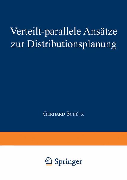 Produktbild: Verteilt-parallele Ans&auml;tze zur Distributionsplanung