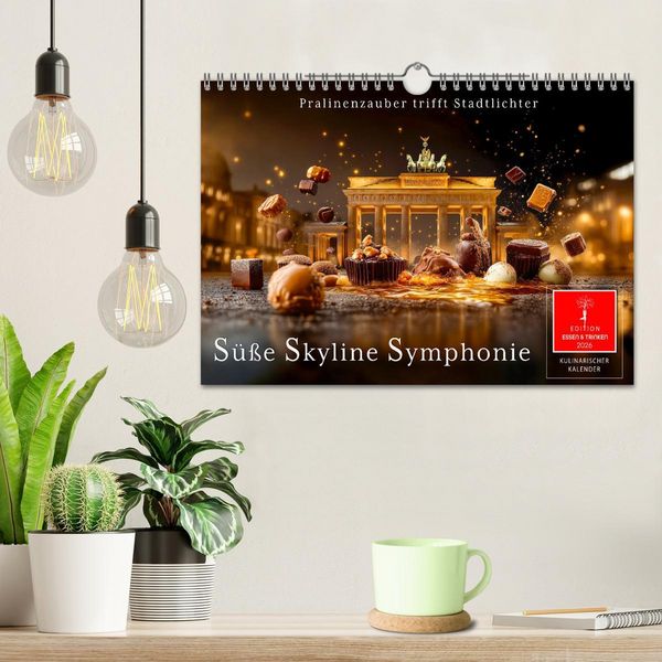 Produktbild: S&uuml;&szlig;e Skyline Symphonie (Wandkalender 2026 DIN A4 quer), CALVENDO Monatskalender