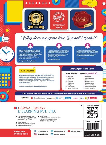 Produktbild: Oswaal CBSE Class 11 Geography Question Bank (2024 Exam)