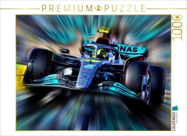 CALVENDO Puzzle Der britische Rekordweltmeister Lewis Hamilton ist auch im Jahr 2022 für AMG-Mercedes unterwegs. | 1000 Teile Lege-Größe 64x48cm Foto-