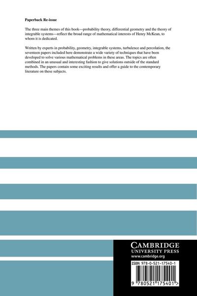Produktbild: Probability, Geometry and Integrable Systems