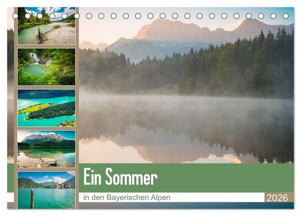 Ein Sommer in den Bayerischen Alpen (Tischkalender 2026 DIN A5 quer), CALVENDO Monatskalender