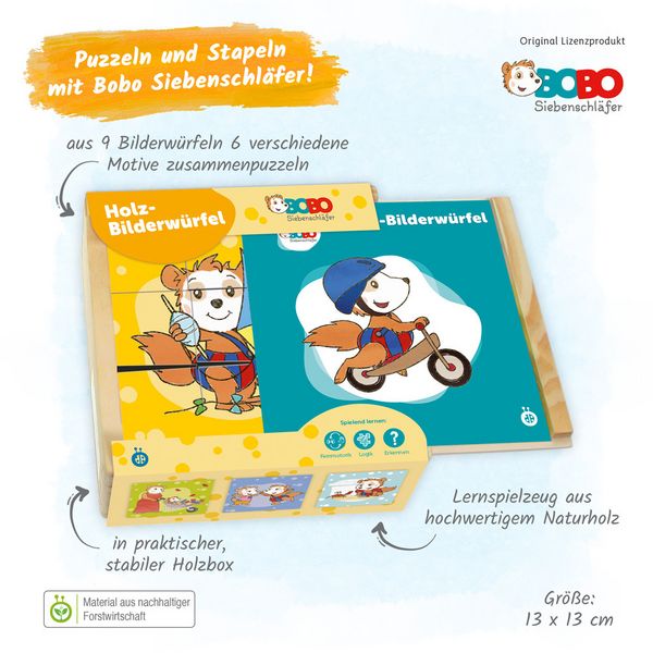 Produktbild: Tr&ouml;tsch Bobo Siebenschl&auml;fer Bilderw&uuml;rfel Puzzle