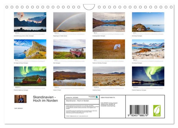 Produktbild: Skandinavien - Hoch im Norden (Wandkalender 2026 DIN A4 quer), CALVENDO Monatskalender