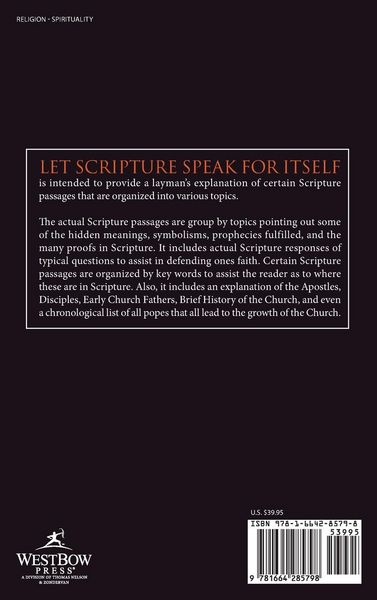 Produktbild: Let Scripture Speak for Itself