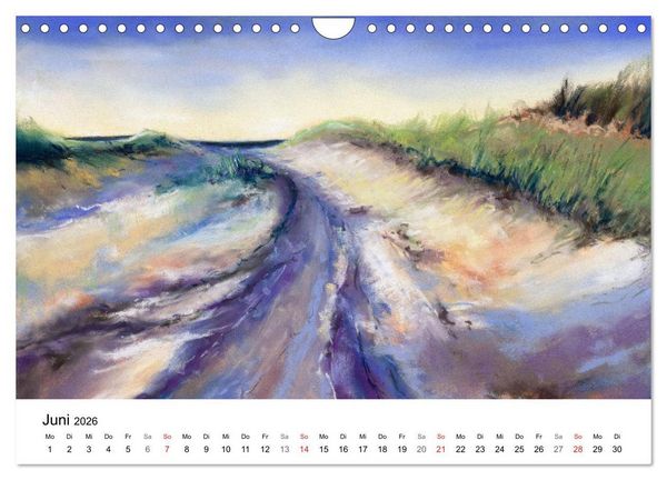 Produktbild: Das Meer in Pastellkreide (Wandkalender 2026 DIN A4 quer), CALVENDO Monatskalender
