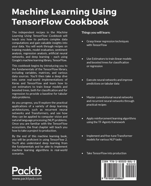 Produktbild: Machine Learning Using TensorFlow Cookbook