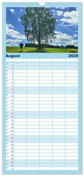 Produktbild: Familienplaner 2026 - Die Stauden, Naturpark in den westlichen W&auml;lder Augsburgs mit 5 Spalten (Wandkalender, 21 x 45 cm) CALVENDO