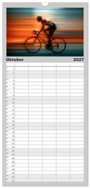 Produktbild: Familienplaner 2027 - Radsport &ndash; Vom Training zum Triumph mit 5 Spalten (Wandkalender, 21 x 45 cm) CALVENDO