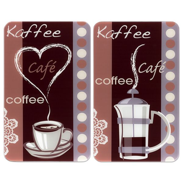 Abdeckplatten Universal Mod. Kaffeeduft, 2er-Set, für alle Herdarten