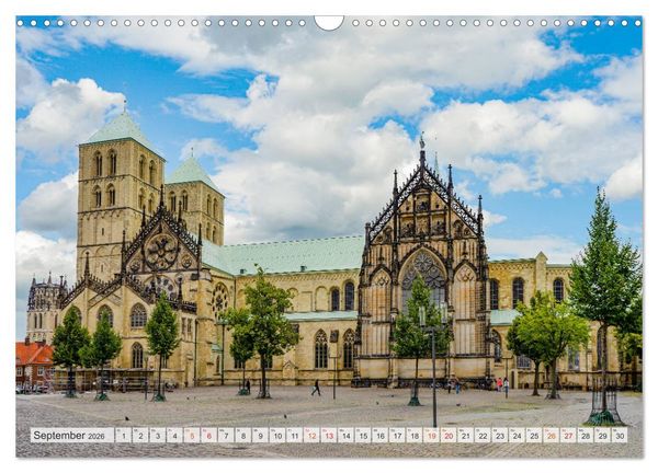 Produktbild: M&uuml;nster Impressionen (Wandkalender 2026 DIN A3 quer), CALVENDO Monatskalender