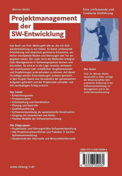 Produktbild: Projektmanagement der SW-Entwicklung