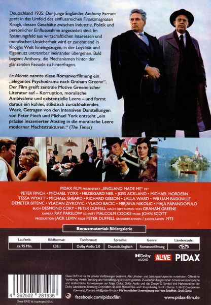 Produktbild: England made me - Spiele um die Macht / Starbesetzte Verfilmung des gleichnamigen Romans von Graham Greene (Pidax Film-Klassiker)